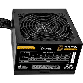 Imagen 2 de Fuente de Poder Xzeal XZ500 ATX 500W 80 Plus Bronze No Modular Negro XZPS500B