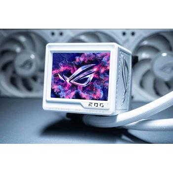 Imagen 2 de ASUS ROG Ryujin III 360 ARGB Extreme White Edition All-in-One Liquid CPU Cooler, 360mm Radiator, Model 90RC0132-M0EAY0