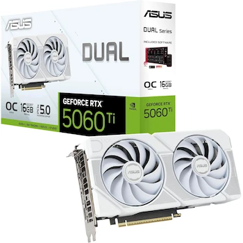 Imagen de referencia para ASUS Dual GeForce RTX 5060 Ti 16GB GDDR7 Blanco Edición OC