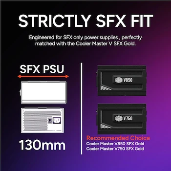 Imagen 3 de Cooler Master MasterBox NR200 SFF - Caja Mini-ITX, Color Negro, Modelo MCB-NR200-KNNN-S00, Dimensiones 376 x 185 x 292 mm, Volumen 18.25 L