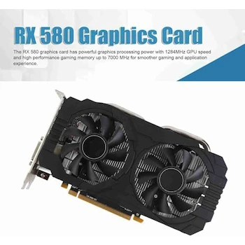 Imagen 2 de Yosoo Health Gear Tarjeta Gráfica AMD Radeon RX 580 8GB GDDR5 256 bits Modelo RX580 8GB PCI Express 3.0 Negro