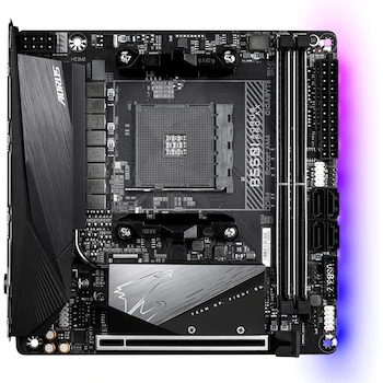 Imagen 2 de GIGABYTE B550I AORUS PRO AX Placa Base Motherboard Negra Mini-ITX AMD AM4 B550 AORUS Series Rev 1.x