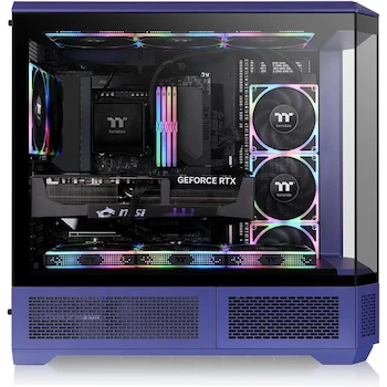 Imagen 3 de Thermaltake View 600 TG; Torre Completa; Soporte de Radiador de 420 mm; Espacio de GPU de 480 mm; Espacio de PSU de 220 mm; Color Futuro Anochecer; Modelo CA-11H-00FNWN-00; Serie View 600 TG; Dimensiones 560 x 249 x 584 mm