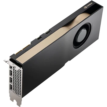 Imagen alusiva al producto Tarjeta Gráfica Profesional PNY NVIDIA RTX A4500 Modelo VCNRTXA4500-PB 20GB GDDR6 ECC Interfaz 320-bit Arquitectura Ampere PCI Express 4.0 x16 4x DisplayPort 1.4a Enfriador Tipo Blower OEM