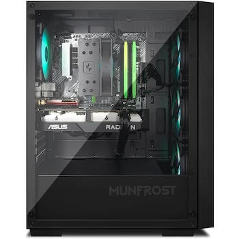 Imagen 2 de Pride Gaming PC Gamer Ferret Alpha AMD Ryzen 5 5500 AMD Radeon RX 6600 8GB 32GB RAM 1TB SSD M.2 Disipador Aire ARGB 120mm Fuente 650W 80+ Bronze con WiFi