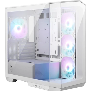 Imagen de referencia para MSI MAG PANO M100R PZ White Micro-ATX Tower Gabinete PC Serie MAG Blanco con Soporte Placa Base Back-Connect
