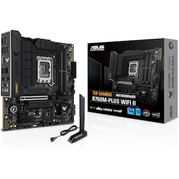 Imagen de referencia para ASUS TUF Gaming B760M-PLUS WiFi II Intel B760 LGA 1700 mATX Placa Base Negra DDR5 WiFi 6E