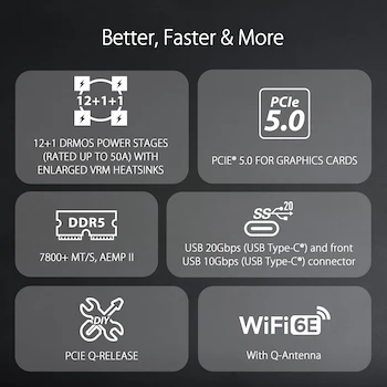 Imagen 2 de ASUS TUF Gaming B760M-PLUS WiFi II Intel B760 LGA 1700 mATX Placa Base Negra DDR5 WiFi 6E