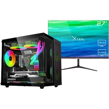 Imagen de referencia para Lucky Owl PC Gamer de Escritorio Ryzen 7 5700G 32GB DDR4 SSD 1TB WiFi Fuente 550W Combo con Monitor 27" Incluido