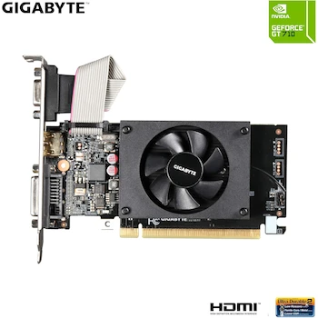 Imagen 2 de Gigabyte VC-625 Tarjeta de Video NVIDIA GeForce GT 710 2GB DDR3 64-bit Bajo Perfil PCIe x8 DVI HDMI VGA