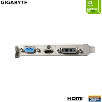 Imagen 5 de Gigabyte VC-625 Tarjeta de Video NVIDIA GeForce GT 710 2GB DDR3 64-bit Bajo Perfil PCIe x8 DVI HDMI VGA