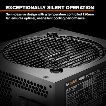 Imagen 2 de be quiet! Pure Power 13 M 1000W Fuente de Alimentación Modular ATX 3.1 1000W Negro