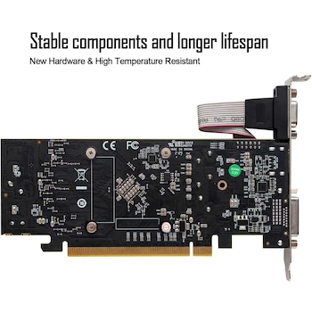 Imagen 5 de SAPLOS Radeon RX 550 Tarjeta Gráfica de Perfil Bajo, 4 GB GDDR5 128 bits, HDMI VGA DVI-D, Tarjeta de Video para Juegos de PC, GPU de Computadora