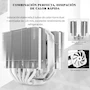 Miniatura de Thermalright Peerless Assassin 120 MINI Enfriador de Aire CPU Dual Tower Blanco, Modelo con Ventiladores TL-D12W, Serie Peerless Assassin, Tamaño Compacto 135mm Altura