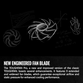 Imagen 3 de Thermaltake TOUGHFAN 14 Pro Ventilador de Alta Presión Estática 140 mm Negro PWM (Paquete de 2) CL-F160-PL14BL-A
