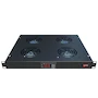 Miniatura de AC Infinity Panel de Ventilador de Montaje en Rack 1U 19 Pulgadas Negro Sistema de Refrigeración para Servidores Gabinete Modelo Cloudplate Serie T con Control de Temperatura Ajustable