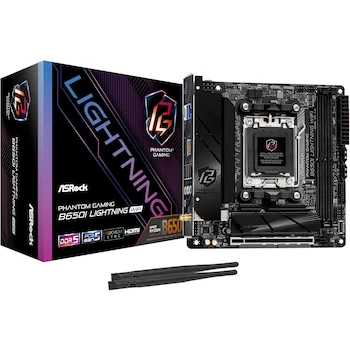 Imagen alusiva al producto ASRock B650I Lightning WiFi Placa Madre Mini-ITX Socket AM5 AMD B650 DDR5 Negro