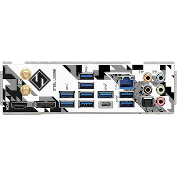 Imagen 3 de Tarjeta Madre ASRock Z790 Steel Legend WiFi, Serie Steel Legend, Chipset Intel Z790, Socket LGA1700, Formato ATX, WiFi 6E, hasta 192GB DDR5, Diseño Camuflaje Blanco Plateado y Negro, Dimensiones 305x244mm
