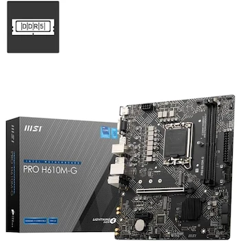 Imagen alusiva al producto MSI Placa Base PRO H610M-G ProSeries mATX LGA 1700 DDR5 Compatible Intel 14ª/13ª/12ª Gen
