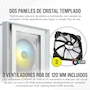Miniatura de Corsair iCUE 4000X RGB Chasis ATX Semitorre con Cristal Templado - Paneles Frontal y Lateral de Cristal Templado - Tres Ventiladores RGB de 120 mm Incluidos - Modelo CC-9011205-WW - Color Blanco