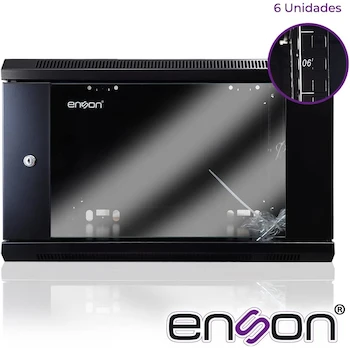 Imagen 2 de Enson Gabinete de Pared para Rack ENS-RKGB6U Negro 6U 600x450x368mm Ensamblado
