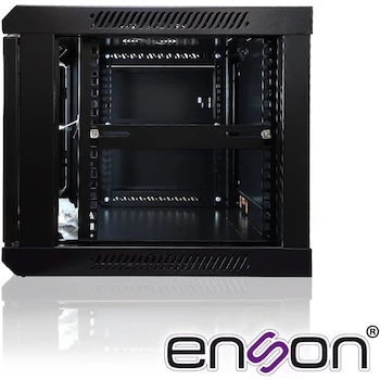 Imagen 3 de Enson Gabinete de Pared para Rack ENS-RKGB6U Negro 6U 600x450x368mm Ensamblado