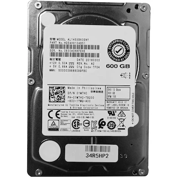 Imagen de referencia para Toshiba AL14SXB60ENY Disco Duro Interno Enterprise 600GB 2.5" SAS Serie AL14SXB Modelo 1W7HC 01W7HC para Servidor Dell