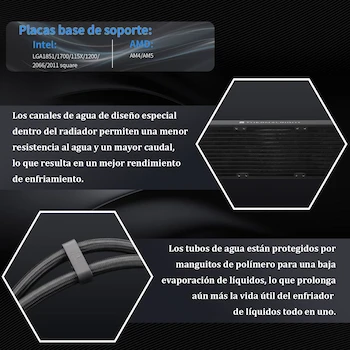 Imagen 4 de Thermalright Trofeo Vision 360 ARGB Negro Enfriador Líquido CPU AIO 360mm con Pantalla LCD a Color 6.86 Pulgadas, Serie Trofeo Vision, Color Negro