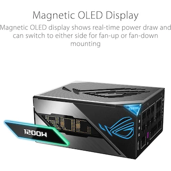 Imagen 5 de ASUS ROG Thor Platinum III 1000W Power Supply Unit, Model ROG-THOR-1000P3-GAMING, Series ROG Thor, Dimensions 19.1 x 15 x 8.4 cm
