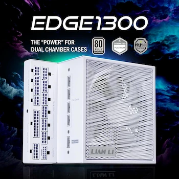 Imagen 2 de Lian Li Edge Series Fuente de Alimentación Modular Completa 1300W Blanco Modelo EG1300WE.US