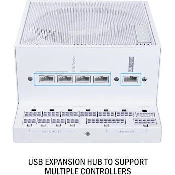 Imagen 4 de Lian Li Edge Series Fuente de Alimentación Modular Completa 1300W Blanco Modelo EG1300WE.US