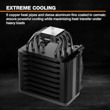 Imagen 5 de be quiet! Dark Rock 5 Enfriador de CPU Negro Single Tower con Ventilador Silent Wings 4 120mm PWM Modelo BK035 Serie Dark Rock