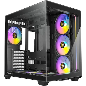 Imagen de referencia para Antec C5 ARGB Negro Gabinete Mid-Tower ATX para PC, Modelo: 0-761345-10033-5, ASIN: B0CWSV3JQR, Dimensiones: 469x285x400mm (Profundidad x Ancho x Altura), Placa Madre: ATX/Micro-ATX/ITX, Almacenamiento: 1x3.5" HDD Interno, 2x2.5" SSD Internos
