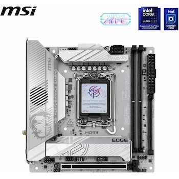 Imagen 2 de MSI MPG Z890I EDGE TI WIFI Placa Base Motherboard Mini-ITX Intel Z890 LGA 1851 DDR5 Blanco White