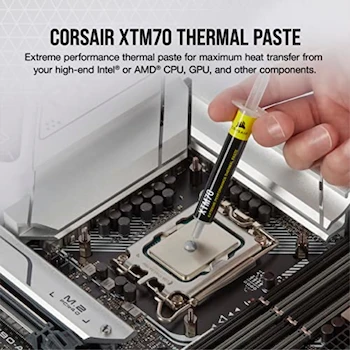 Imagen 2 de Corsair XTM70 Pasta Térmica Extreme Performance, Modelo CT-9010010-WW, 3g, con Kit Aplicador y Tres Toallitas Limpiadoras