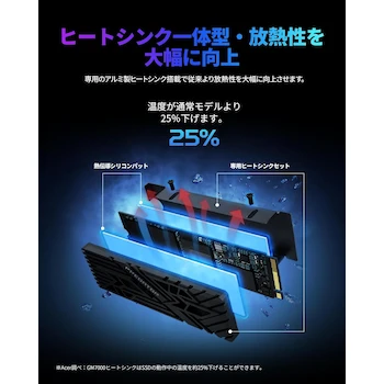 Imagen 5 de Acer Predator GM7000 SSD with Heatsink, 512GB Capacity, Model BL.9BWWR.121, Series GM7000, M.2 2280 Form Factor, Dimensions 80.50 x 23.20 x 9.50 mm