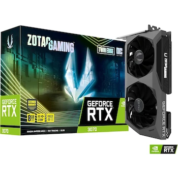 Imagen de referencia para ZOTAC Gaming GeForce RTX 3070 Twin Edge OC LHR 8GB GDDR6, Iluminación LED Blanca, Modelo ZT-A30700H-10PLHR