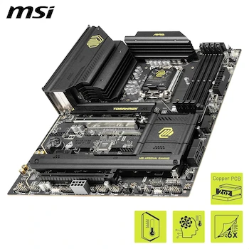 Imagen 4 de MSI MAG B860 Tomahawk WiFi - Placa Base ATX, Color Negro, Modelo B860 Tomahawk WiFi, Serie MAG, Tamaño 305mm x 244mm, Socket LGA 1851, Chipset Intel B860, Capacidad Máxima de Memoria 256GB DDR5