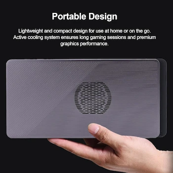 Imagen 3 de Base para Tarjeta Gráfica eGPU GPD G1 2024 con AMD Radeon RX 7600M XT 8GB GDDR6 Arquitectura RDNA3, Color Negro, Dimensiones 225x111x30 mm, Peso 0.92 kg, Material Aleación de Aluminio