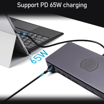 Imagen 5 de Base para Tarjeta Gráfica eGPU GPD G1 2024 con AMD Radeon RX 7600M XT 8GB GDDR6 Arquitectura RDNA3, Color Negro, Dimensiones 225x111x30 mm, Peso 0.92 kg, Material Aleación de Aluminio