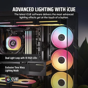 Imagen 4 de Corsair iCUE Link LX120-R RGB 120mm Ventilador Inverso PWM – Kit de Triple Ventilador – Negro