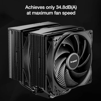 Imagen 5 de be quiet! Pure Rock Pro 3 Black Enfriador de Aire para CPU Double Tower Negro con Ventiladores Pure Wings 3 120mm PWM Compatible AMD AM5/AM4 Intel LGA 1700/1200/115X/1851