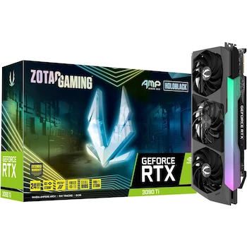 Imagen de referencia para ZOTAC Gaming GeForce RTX™ 3090 Ti AMP Extreme Holo 24GB GDDR6X 384-bit 21 Gbps PCIE 4.0 Tarjeta gráfica para Juegos, HoloBlack, ZT-A30910B-10P