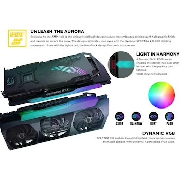 Imagen 5 de ZOTAC Gaming GeForce RTX™ 3090 Ti AMP Extreme Holo 24GB GDDR6X 384-bit 21 Gbps PCIE 4.0 Tarjeta gráfica para Juegos, HoloBlack, ZT-A30910B-10P