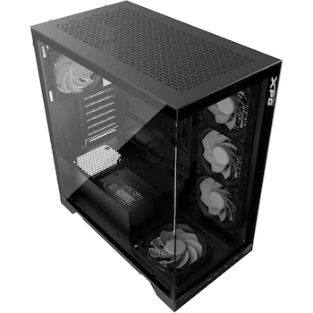 Imagen de referencia para XPG Invader X Mid-Tower ATX PC Case Negro con Paneles de Vidrio Templado Frontal y Lateral Panorámico e Iluminación RGB (Modelo INVADERXMT-BKCWW)