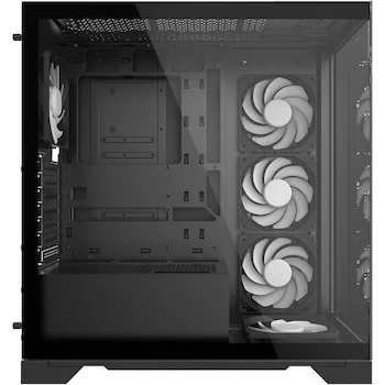 Imagen 3 de XPG Invader X Mid-Tower ATX PC Case Negro con Paneles de Vidrio Templado Frontal y Lateral Panorámico e Iluminación RGB (Modelo INVADERXMT-BKCWW)