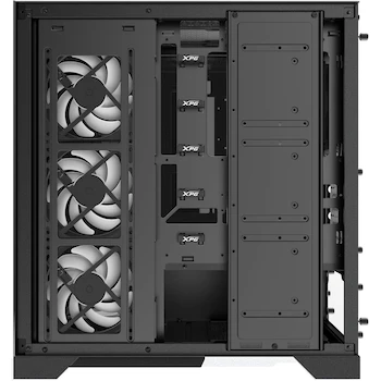 Imagen 4 de XPG Invader X Mid-Tower ATX PC Case Negro con Paneles de Vidrio Templado Frontal y Lateral Panorámico e Iluminación RGB (Modelo INVADERXMT-BKCWW)