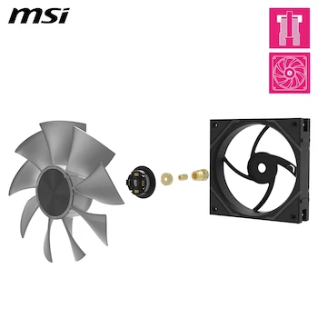 Imagen 3 de Ventilador MSI MPG EZ120 ARGB WHITE-3W - Pack de 3 Ventiladores ARGB de 120 mm, Color Blanco, Serie MPG
