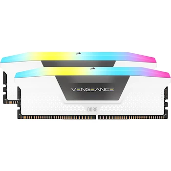 Imagen de referencia para Corsair Vengeance RGB DDR5 Kit de Mejora de la Iluminación (Sin Memoria Física) - Blanco - Modelo CMHLEKIT2W-D5 - Serie Vengeance RGB DDR5 - Kit de 2 Módulos - Longitud 137.8 mm - Altura 4.5 cm - Peso 0.144 kg