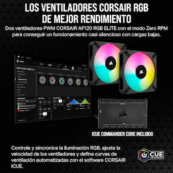 Imagen 3 de Corsair iCUE H100i Elite CAPELLIX XT Refrigerador Líquido de CPU - Radiador de 240 mm - Dos Ventiladores AF120 RGB Elite - Compatible con Intel LGA 1700, 1200, 115X, 2066 y AMD AM5, AM4 - Color Negro - Modelo CW-9060068-WW